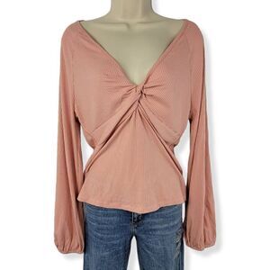 American Rag low cut twist front Blouse Large Junior